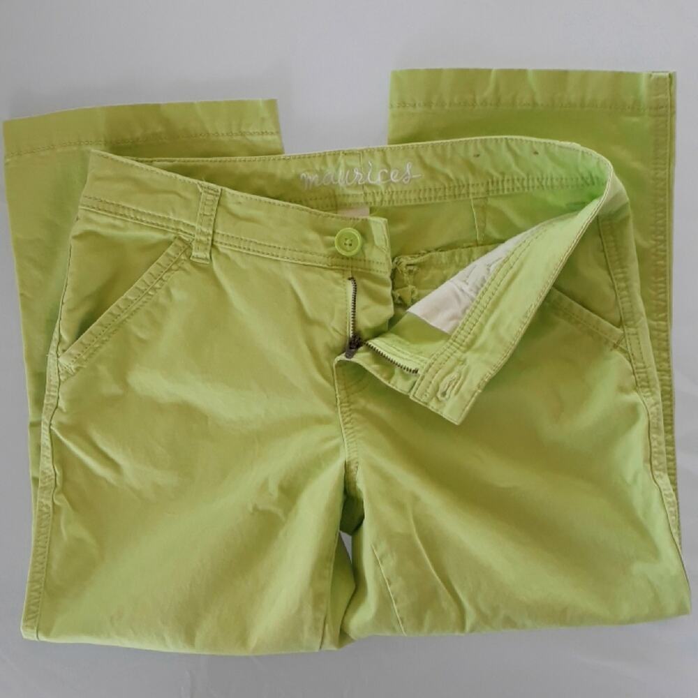 Maurices Lime Green Capri Crop Pants - Picture 3 of 4